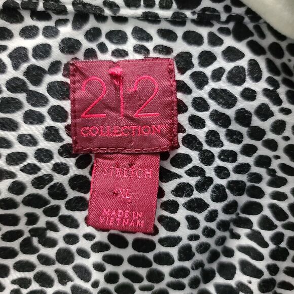 212 Collection Womens Button Up BLouse Multicolor Size XL Cotton Blend Stretch - Picture 6 of 12